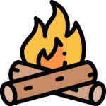 Image de bois qui br&ucirc;le pour illustrer le chauffage au bnis